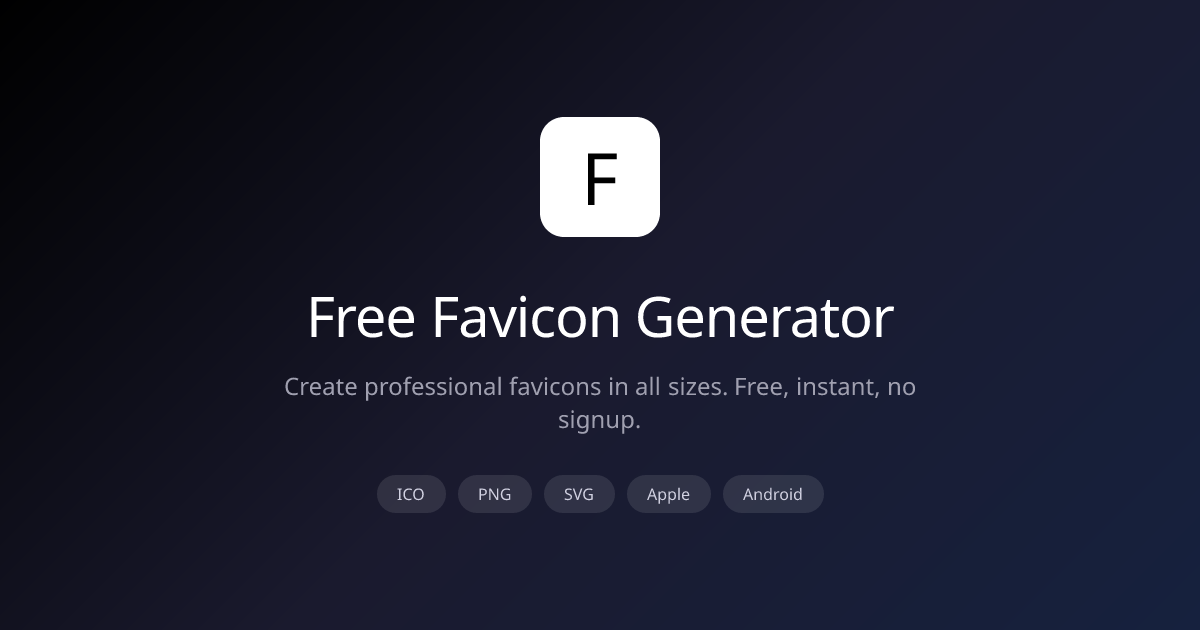 Free Favicon Generator - Create Website Icons in All Sizes